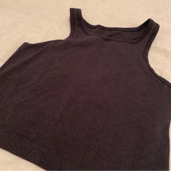 Charcoal black gray Lululemon tank top with built in bra - 6 - Picture 3 of 7
